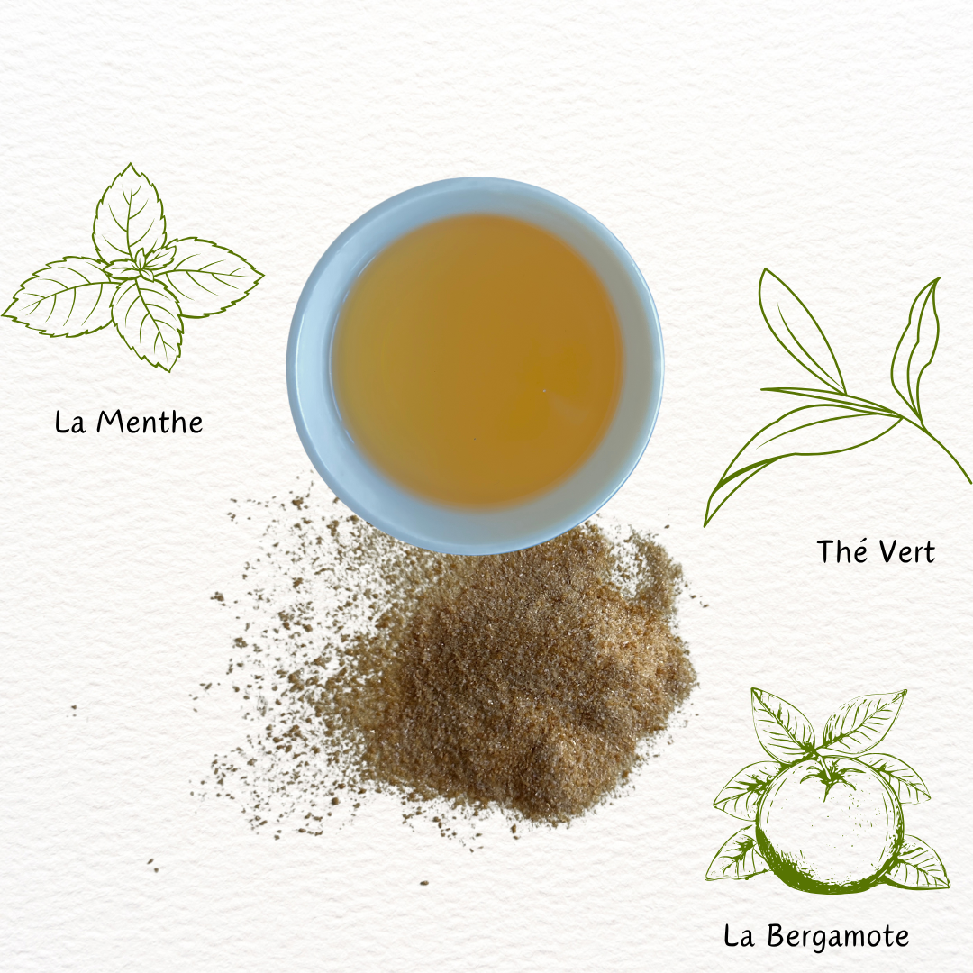 魔法薄雾:薄荷和佛手柑绿茶