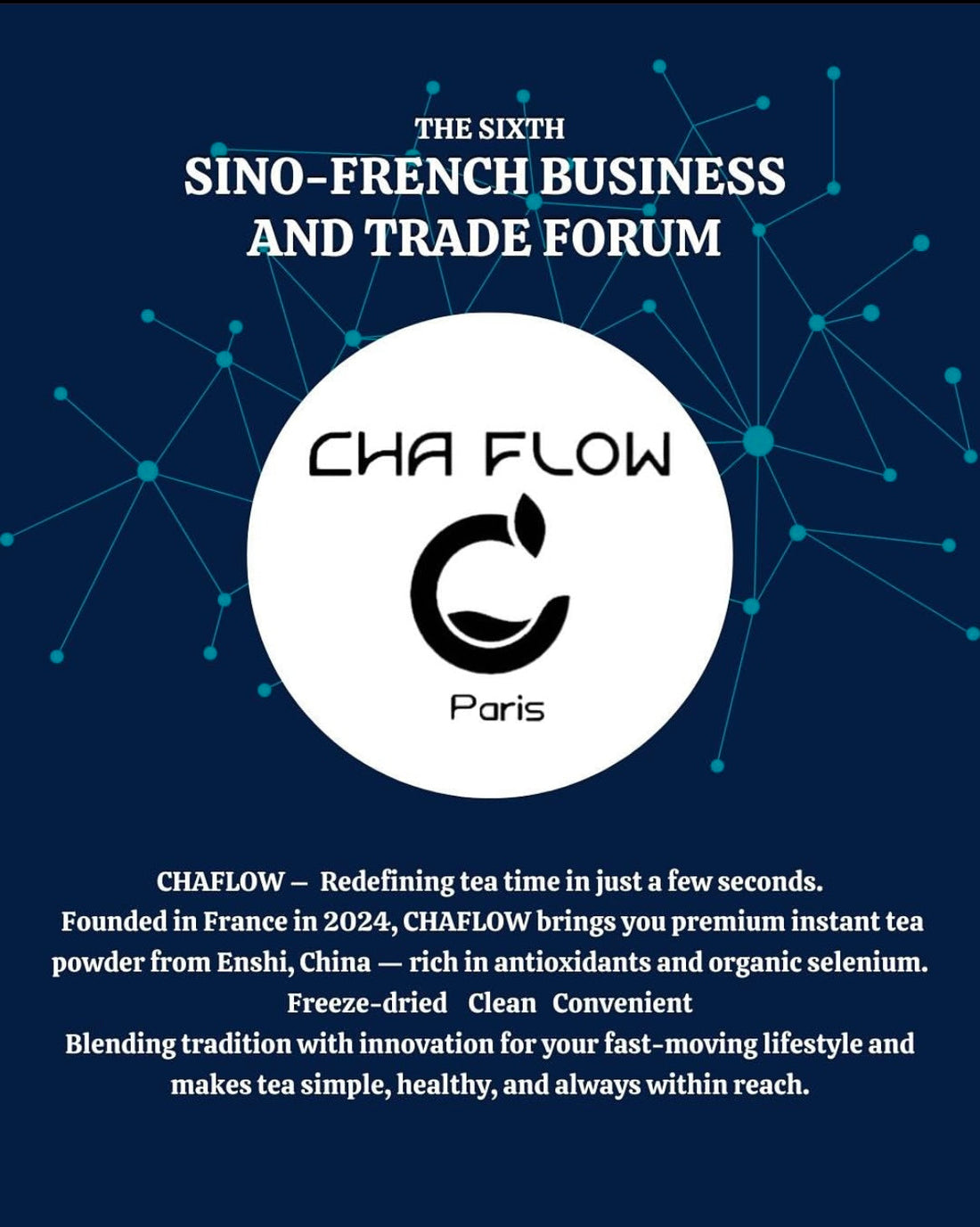 Chaflow présente son thé au 6e Forum économique franco-chinois de l’ESSEC